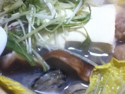 牡蠣と肉団子の寄せ鍋